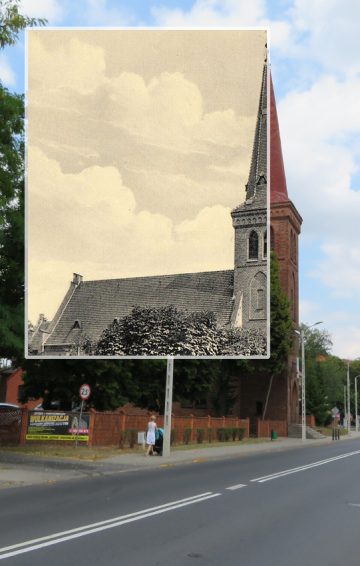 Neue Kirche kiedyś i Kościół św. Stanisława Kostki obecnie